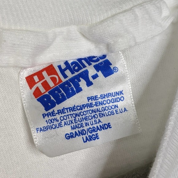 Vintage Mels Diner Car Auto Automobile Single Stitch Shirt White Hanes Large VTG - Picture 5 of 5